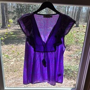 Purple and Pink Women's Top